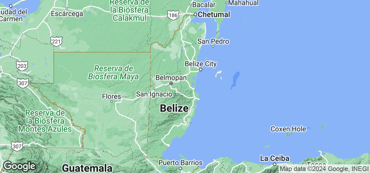 Map Belize