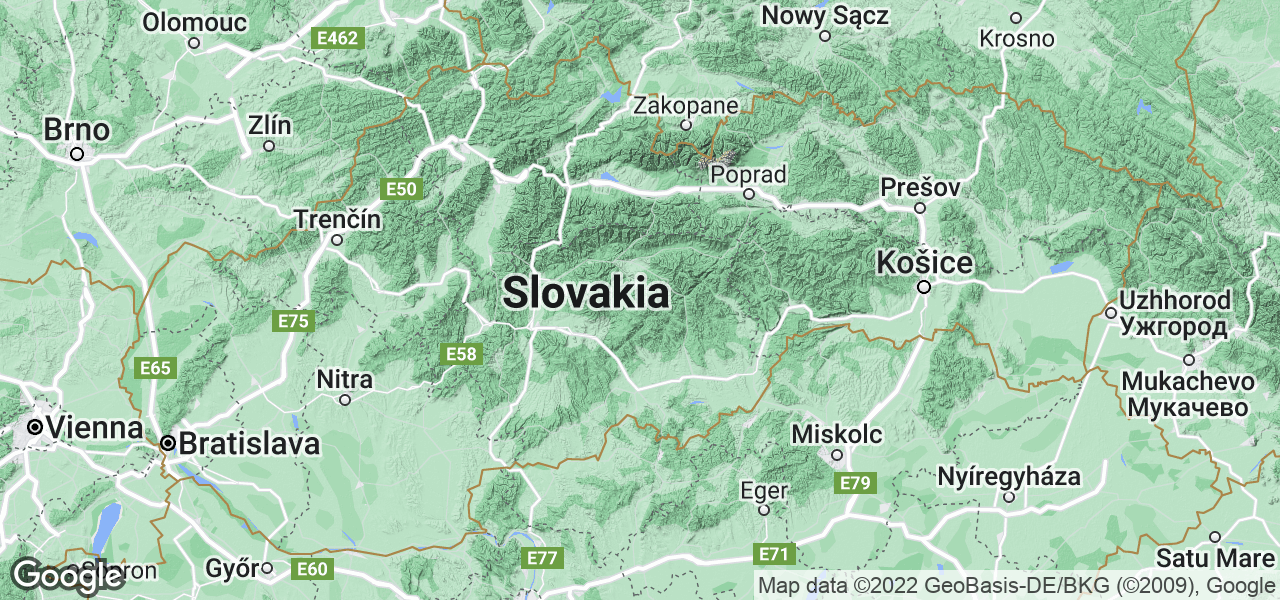 Map Slovakia