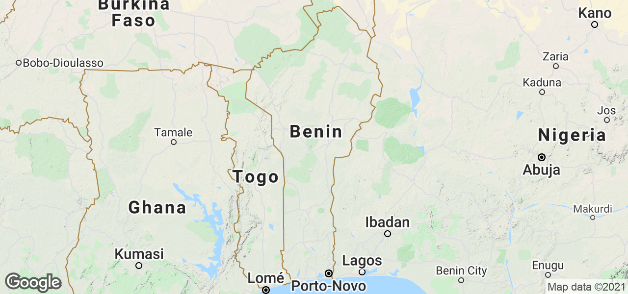 Map Benin