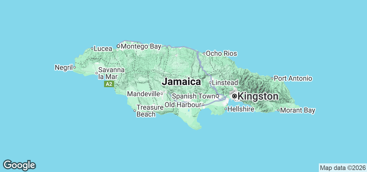 Map Jamaica