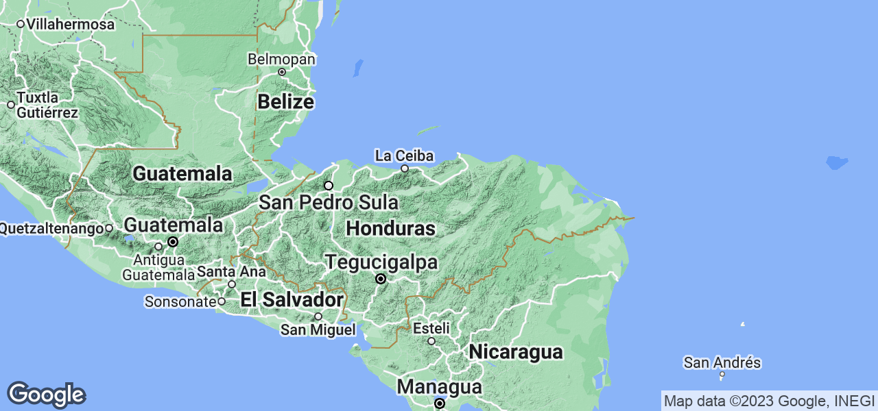 Map Honduras