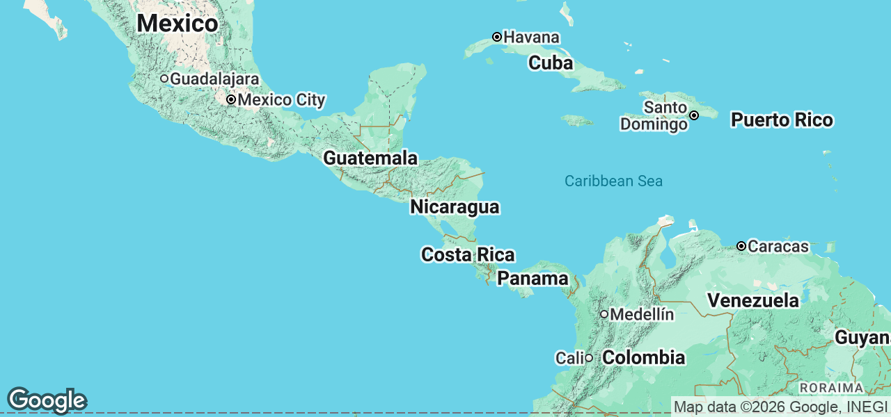 Map Central America