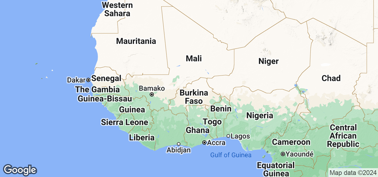 Map Western Africa