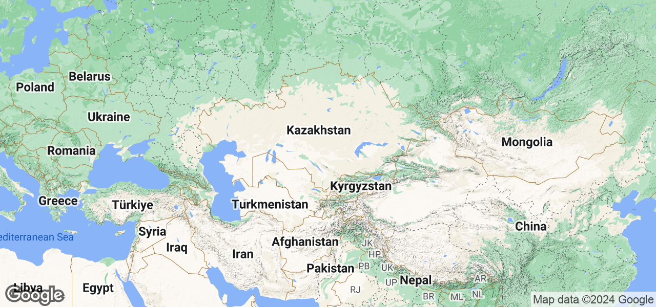 Map Central Asia