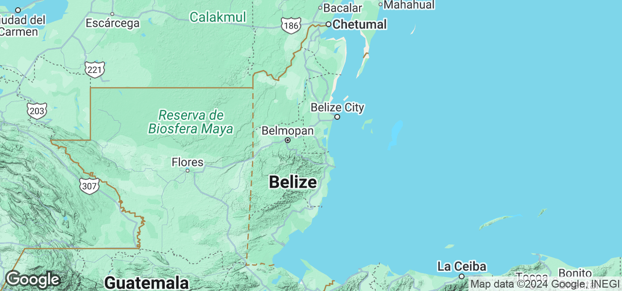 Map Belize