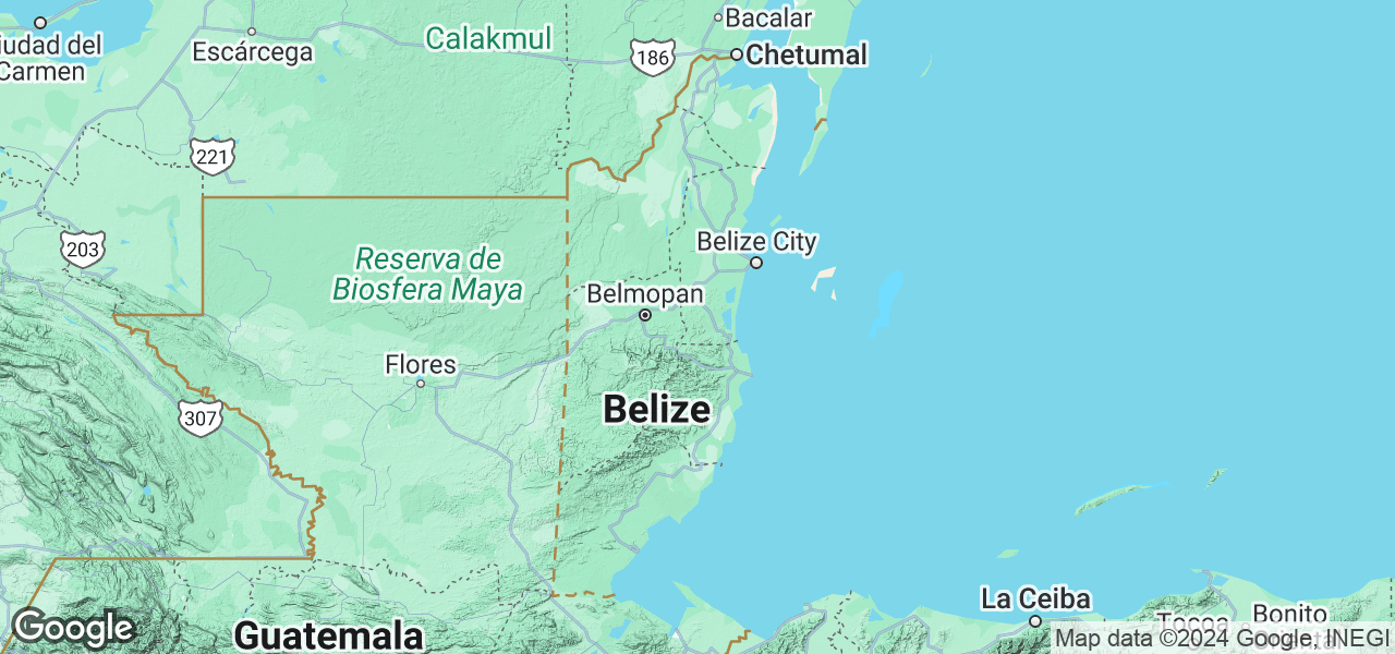 Map Belize