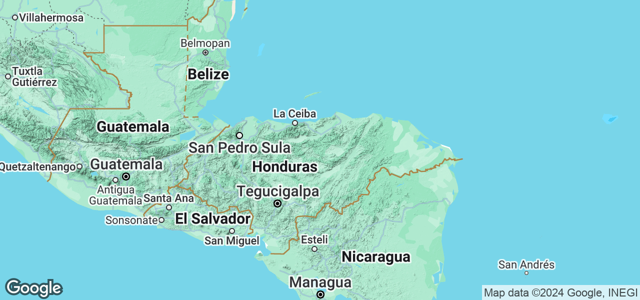 Map Honduras