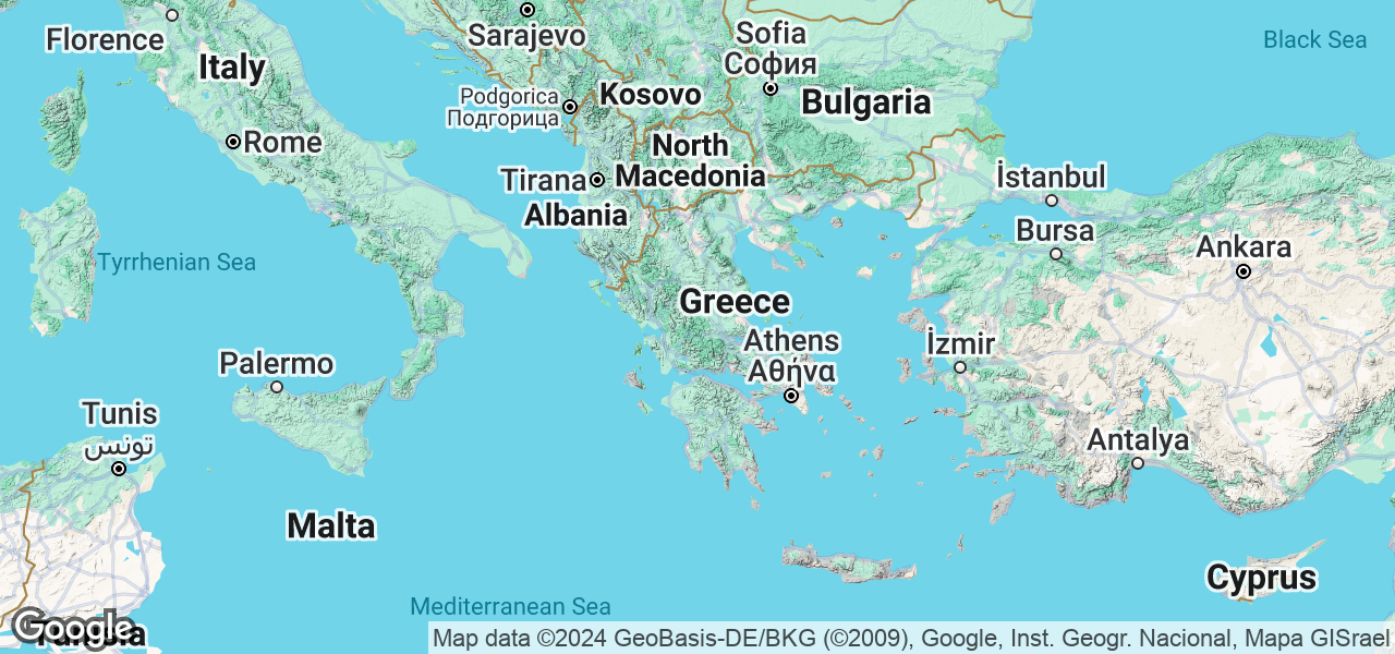 Map Greece