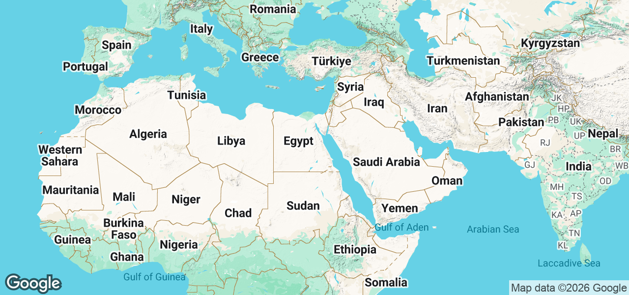 Map Northern Africa