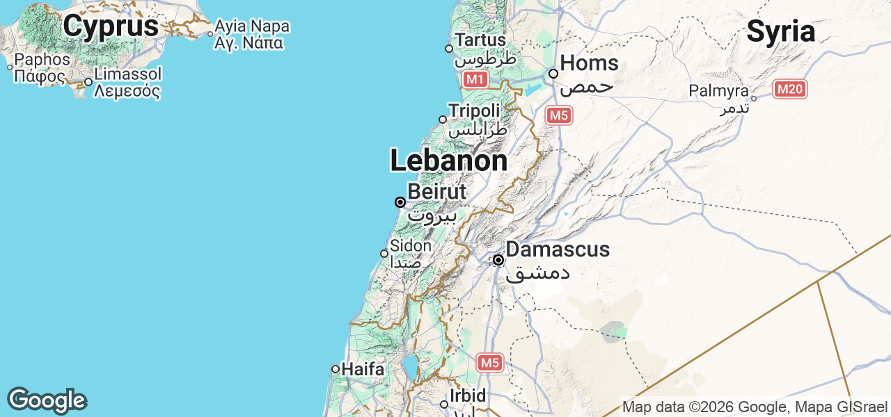 Map Lebanon