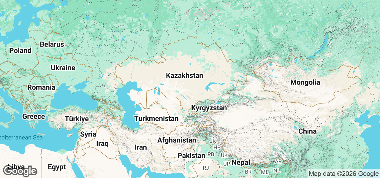 Map Central Asia