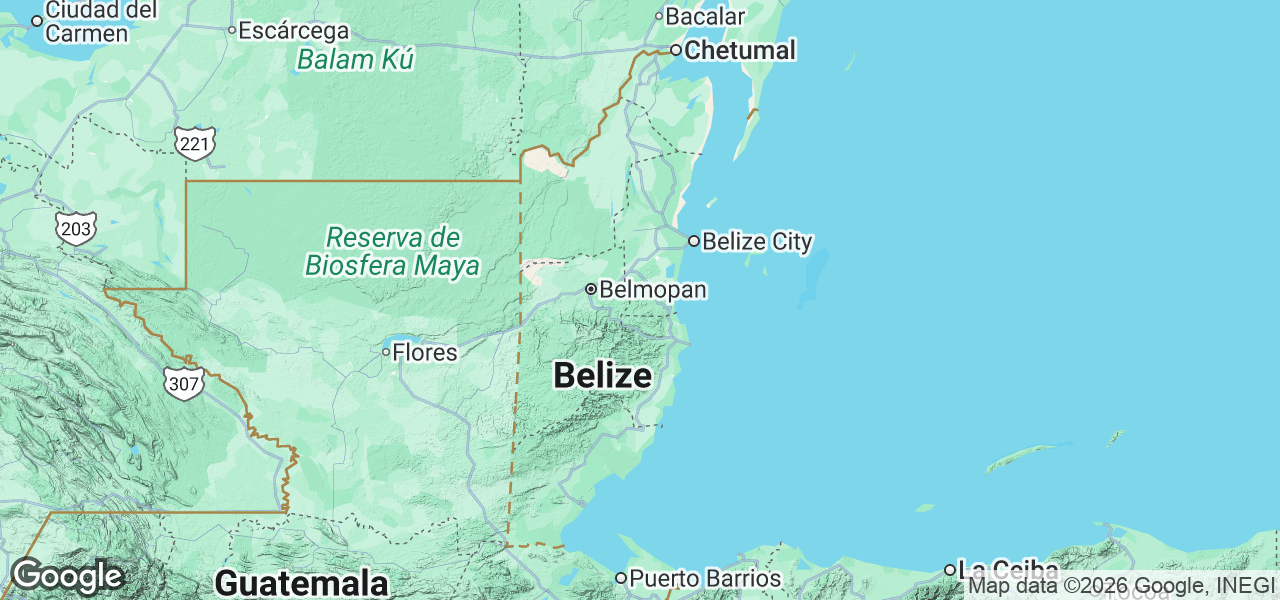 Map Belize