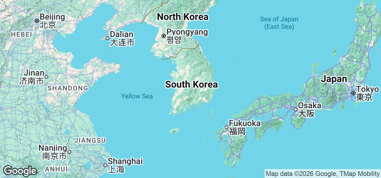 Map Korea, South