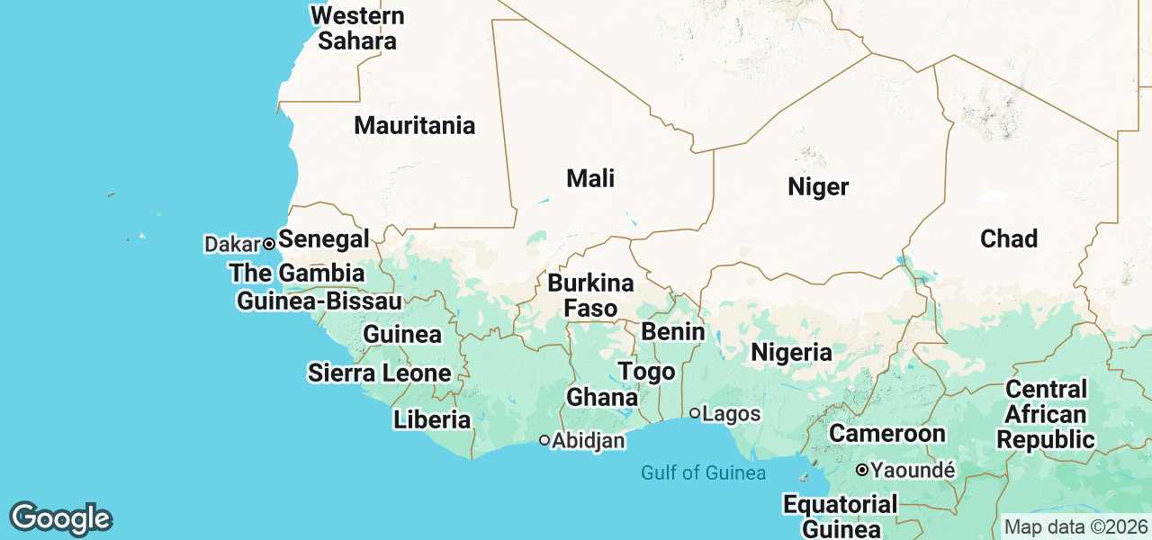 Map Western Africa