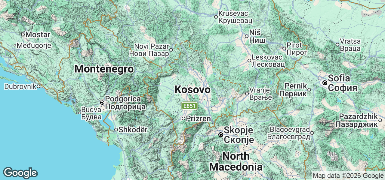 Map Kosovo