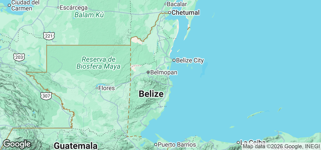 Map Belize