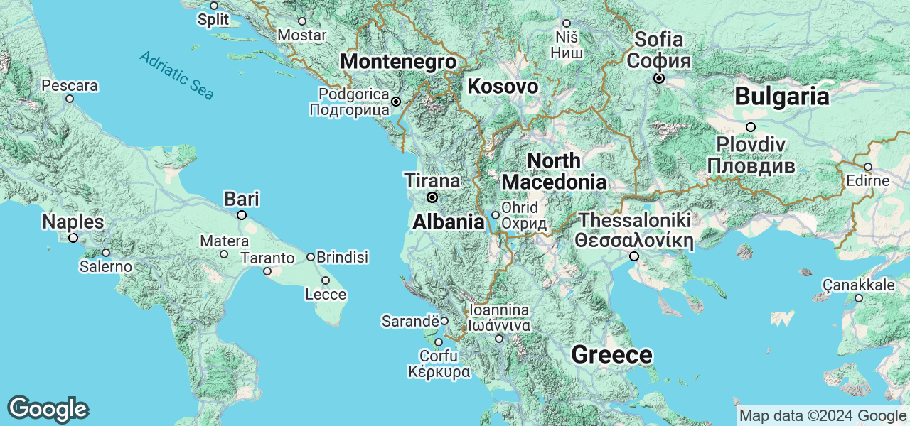 Map Albania