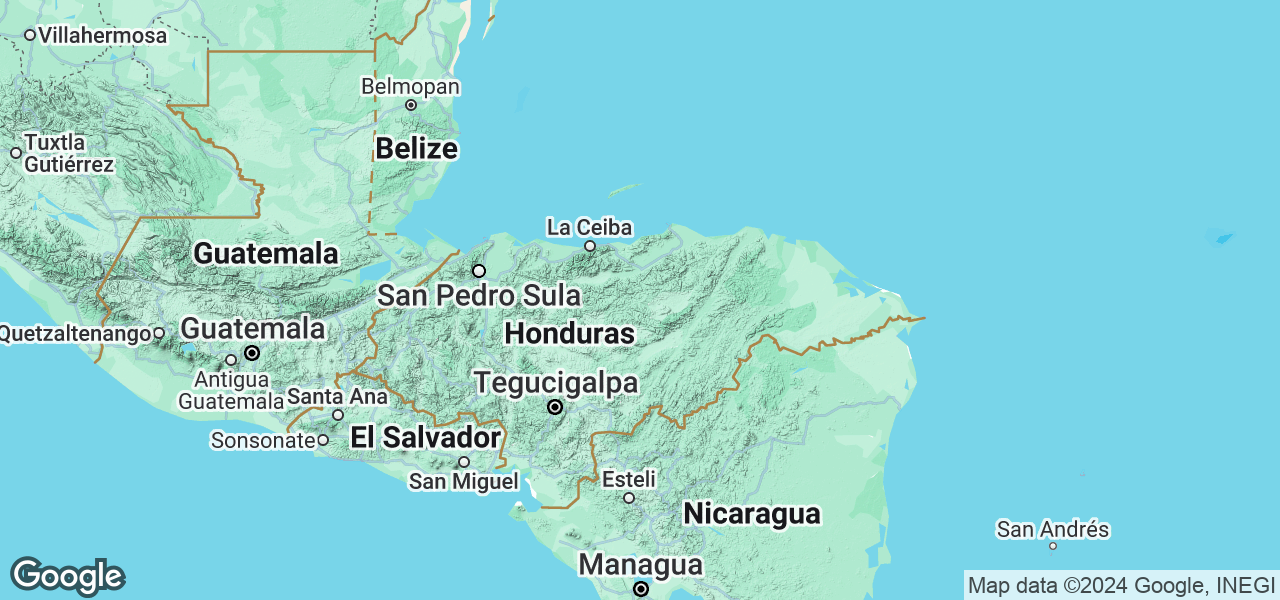 Map Honduras