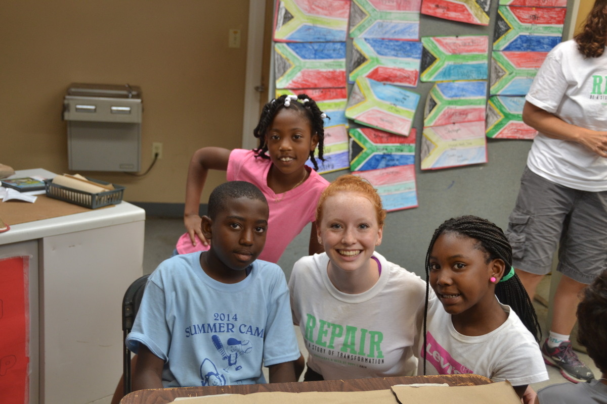 Crew helping with summer program